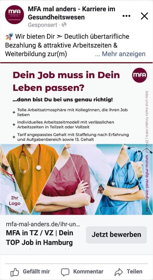 Beispiel Facebook Anzeige