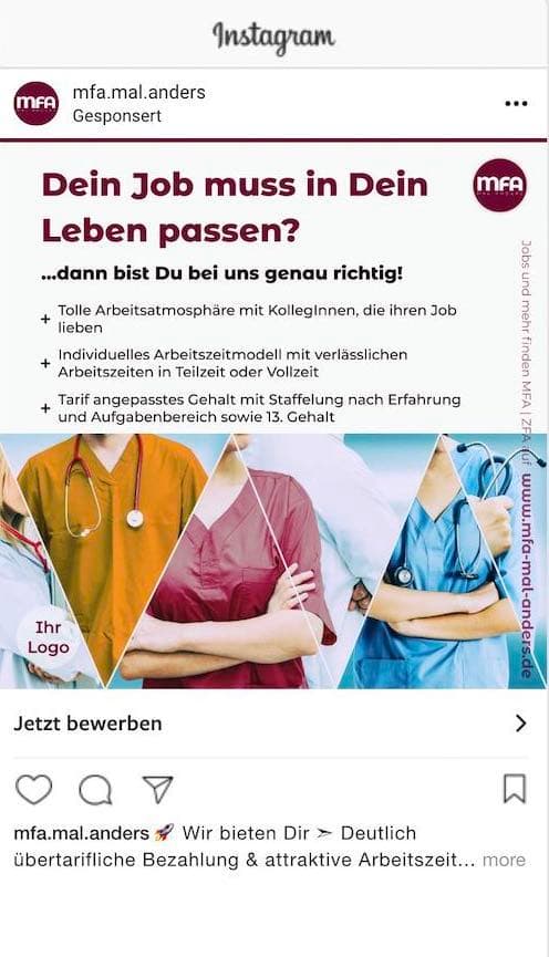 Beispiel Instagram Anzeige