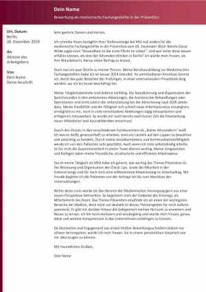 Bild von Mustervorlage für Motivationsschreiben